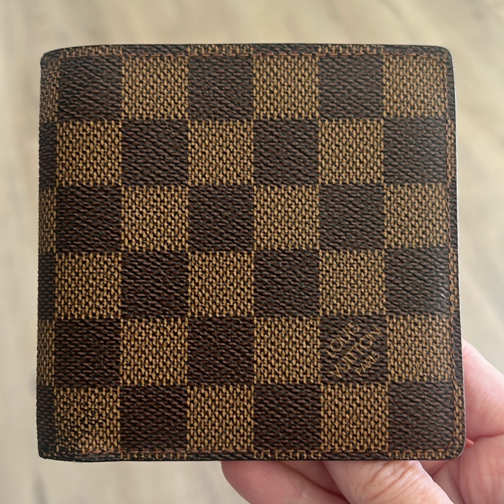 Louis Vuitton Men’s Marco Wallet Damier Ebene Canvas